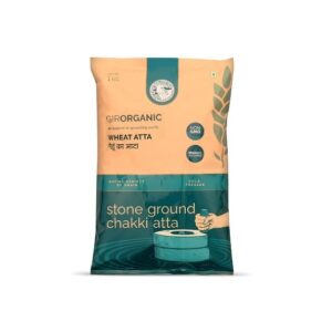 GirOrganic Stoneground 5 kg Sharbati Wheat Atta/Flour | Nutrient-Rich Flour for Sourdough, Rotis, and More | Organic, High Protein & Fiber, Sugar Control, Easy Digestion | 100% Whole Emmer Wheat