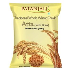 Patanjali Chakki Atta, Whole Wheat with Bran, Genhu ka Atta, Organic Flour - 5kg